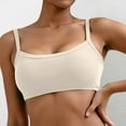 thumbnail image 2 of Bras for Women,Adjustable Square Neck Wireless Yoga Bra Top for Women Supportive Comfort Workout and Daily Wear,Sports Bras for Women,Beige,S, 2 of 4