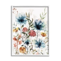 Stupell Industries Modern Flowers Dahlia Blooms Botanical & Floral Painting White Framed Art Print Wall Art