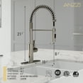 thumbnail image 5 of Anzzi Kf-Az303 Ola 1.8 GPM Single Hole Kitchen Faucet - Nickel, 5 of 9