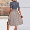 thumbnail image 3 of Women's Summer Dresses 2026 Solid Color Round Neck Sleeveless Slim With Drawstring Dress, 3 of 3
