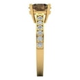 thumbnail image 3 of Clara Pucci 14K Yellow Gold 2.3ct Champagne Solitaire with Accents Ring, 3 of 8