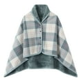 thumbnail image 1 of Poncho pour Femmes, Châle Enveloppant Extra Grand, Foulards pour Femmes, Châle Élégant Tricoté, Veste de Lit et Robe en Lin pour Automne Hiver, Châle Enveloppant pour Femmes, 1 of 2