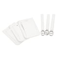 thumbnail image 1 of Equipaje Etiqueta PU Soportes 10x7cm Equipaje Etiqueta Identificador con Correas para Mochila Viaje Bolso Maleta Blanco Paquete de 3, 1 of 6