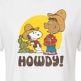 thumbnail image 3 of Peanuts - Franklin And Snoopy Howdy - Juniors Cropped Cotton Blend T-Shirt, 3 of 6