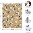 thumbnail image 4 of Yellow Baseball Items Pattern Blanket,Comfortable Soft Lamb Wool Throw Blanket,All Season,Warm Lightweight Blankets for Sofa Bed Couch Living Room Chair,30"x40", 4 of 4