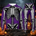 thumbnail image 2 of CONFREE Halloween Mens Sweatsuit 2 Peice Sets Hallowmas Men's Jogging Tracksuit Set Skeleton Graphic Pullover Hoodies Pants Athletic Sweat Suit for Men, 2 of 4