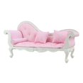 thumbnail image 2 of Long Sofa Chaise Lounge Recliner Model For 1:6 Dollhouse Bjd Pink, 2 of 5
