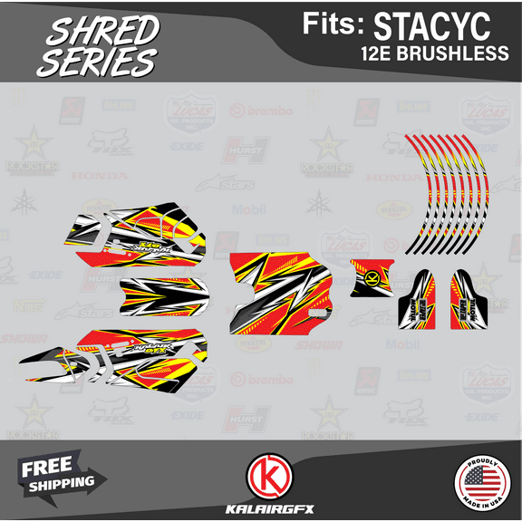 Kalair GFX Graphics Kit for Stacyc 12E BRUSHLESS (All Years) Shred Series
