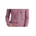 thumbnail image 3 of Lucky Brand Women's Embroidered Thermal Top Purple Size Large, 3 of 3