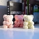 thumbnail image 3 of Xiao Hua Moldes de silicona para hacer velas de aromaterapia, velas de resina, pilar, cera, jabón, flor, arcilla, para San Valentín, boda, oso de rosas 3D con vela rosa., 3 of 4