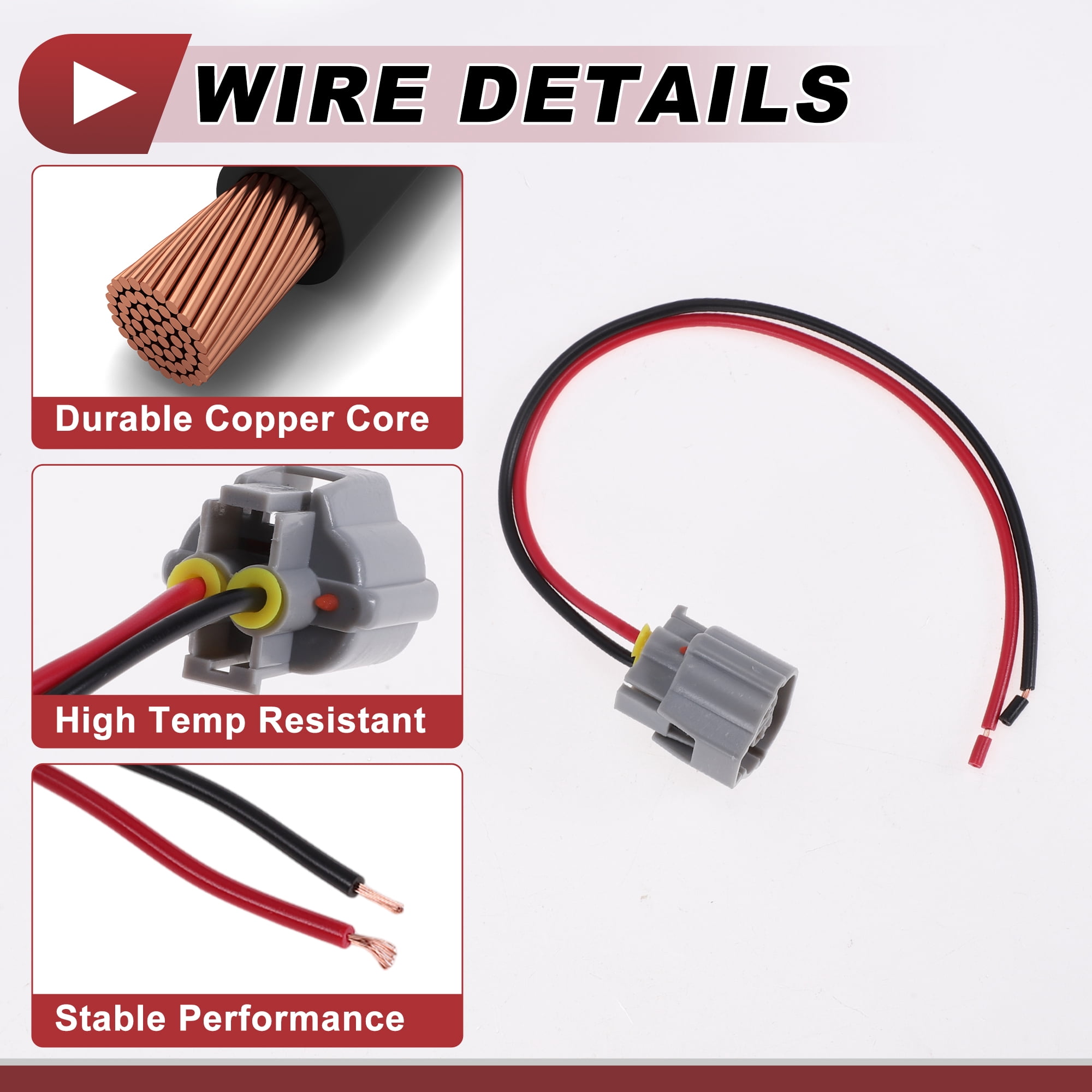 Unique Bargains License Plate Light Socket Wiring for Toyota Corolla 1998-2002 2019-2024