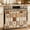 Brown, variant on Oven Skirt Curtain for Kitchen 20x27 Inch, Strawberry Patchwork Oven Curtain with 8 Ribbon Ties & Ruffle Trim, Stove Skirt Curtain Dishwasher for Cabinets Over Sinks Red Farmhouse Love Hearts Plaid