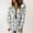 Gray, variant on Womens Plaid Shacket Jacket Long Sleeve Button Down Fleece Hooded Jackets Warm Winter Coat Front Pockets