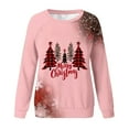 thumbnail image 4 of Hoodless Sweatshirt for Women Fashion Casual Christmas Print Round Neck Loose Long Sleeve T Shirt Sweatshirt, 4 of 4