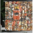thumbnail image 4 of Ambesonne Landscape Shower Curtain, Urban Abstract City, 69"Wx75"L, Multicolor, 4 of 5