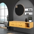 thumbnail image 4 of Ktaxon Wall Mount Styling Barber Station, Beauty Salon Spa Equipment, Salon Cabinet Station for Hair Stylist, Oak, 4 of 13