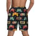 thumbnail image 4 of Haiem Retro Video Game Mens Swim Trunks with Compression Liner 2 in 1 Swimming Shorts Stretch Swimwear Quick Dry,Board Shorts-Large, 4 of 9