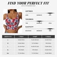 thumbnail image 6 of Vsdgher Palm Tree Pattern on Red Print Women Sleeveless Athletic Tank Top Built-in Bra Camisole Sports Vest for Yoga Running Fitness Exercise with Removable Pads, 6 of 8