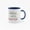 Deep Blue, variant on 11 Ounce "Small Joys Matter" Ceramic Mug with Floral Design - Black Handle Coffee Cup for Daily Use
