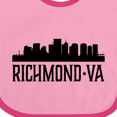 thumbnail image 4 of Inktastic Richmond Virginia City Skyline Boys or Girls Baby Bib, 4 of 4