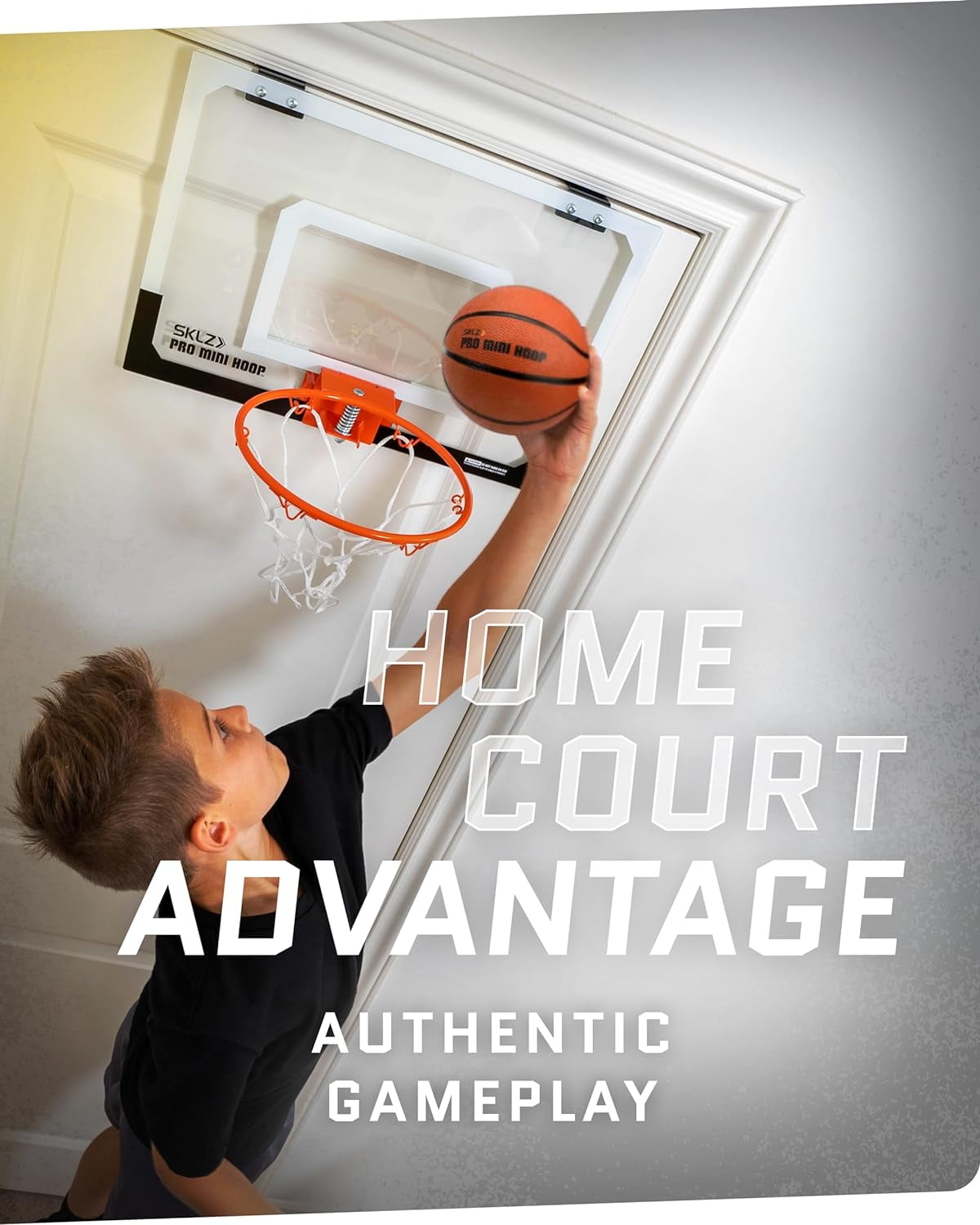 Pro Mini Indoor Basketball Hoop - Over The Door – Portable - Great For Home, Dorms, Offices, and Gifts