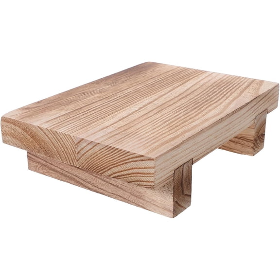 Wooden Step Stool for Adults and Seniors, 3 Inch Platform Non Slip for Home Use