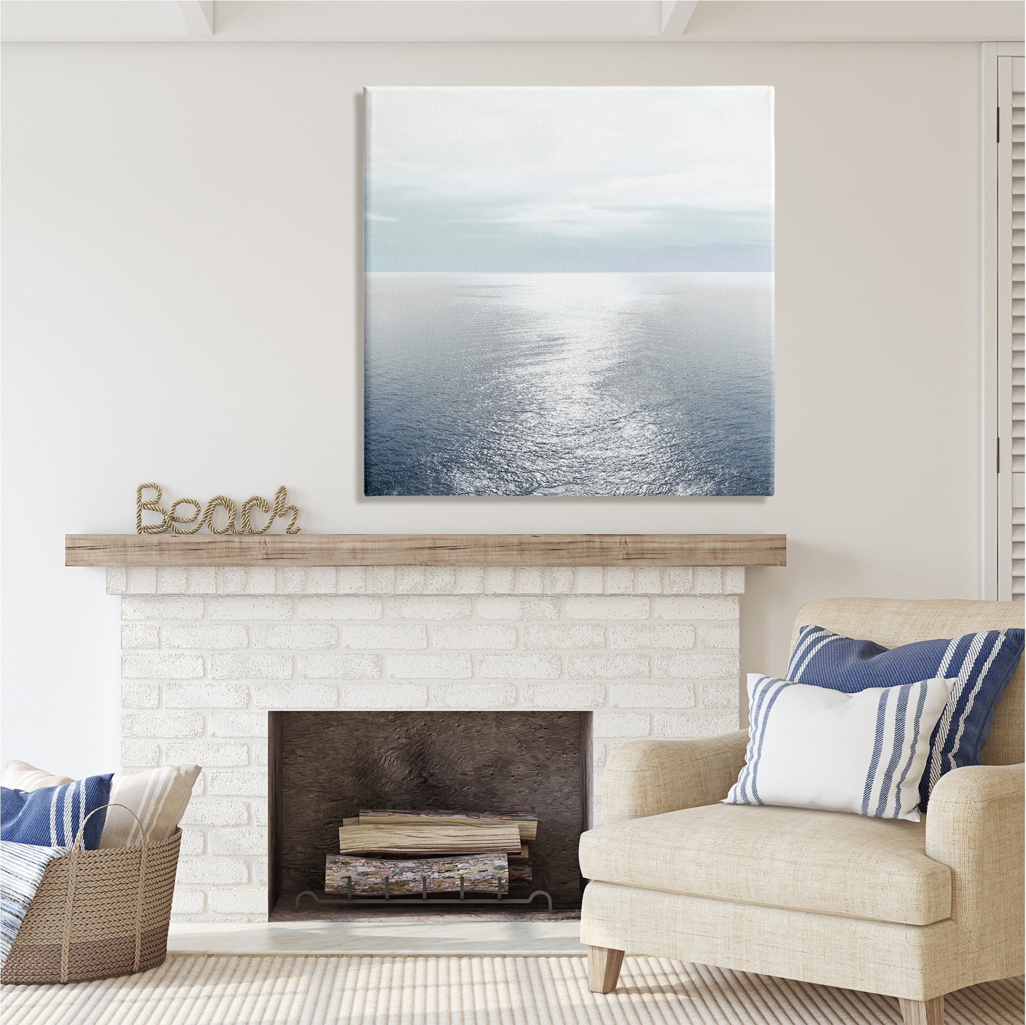 Stupell Industries Ocean Ripples Scenery Nature Photography Gallery Wrapped Canvas Print Wall Art, 36 x 36
