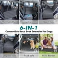 thumbnail image 6 of Mpow Back Seat Extender for Dogs-Supports 330lb,Waterproof Dog Car Seat Cover for Back Seat Hard Bottom-Detachable,600D Heavy Duty Scratch Proof Nonslip Durable Soft,Dog Hammock for Car,SUVs,Truck, 6 of 12