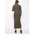 thumbnail image 4 of Olive Cable Knit Button-Down Dress, XL, 4 of 4