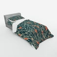 thumbnail image 2 of Ambesonne Feather Bedding Set 3 Pcs, Modern, Twin, Black Scarlet Cream, 2 of 2