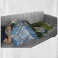 thumbnail image 6 of Urban Soft Flannel Fleece Blanket, City Park at Denver Colorado Downtown Tree and Architecture Sunny Panorama, Cozy Plush for Indoor and Outdoor Use, 60" x 80", Sky Blue Fern Green, by Ambesonne, 6 of 6