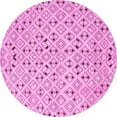thumbnail image 1 of Ahgly Company Indoor Round Abstract Pink Contemporary Area Rugs, 3' Round, 1 of 4