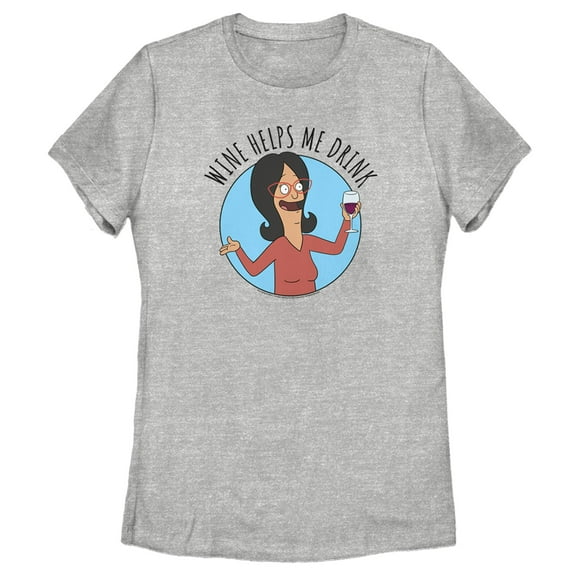 Women's Bob's Burgers Linda Wine Helps  Graphic Tee Athletic Heather Medium