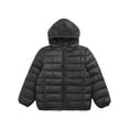 thumbnail image 5 of Raenseen Kids Girls Boys Winter Coat Puffer Jacket Long Sleeve Hoodie Ultra Lightweight Down Coat Outerwear A Black 7-8, 5 of 7