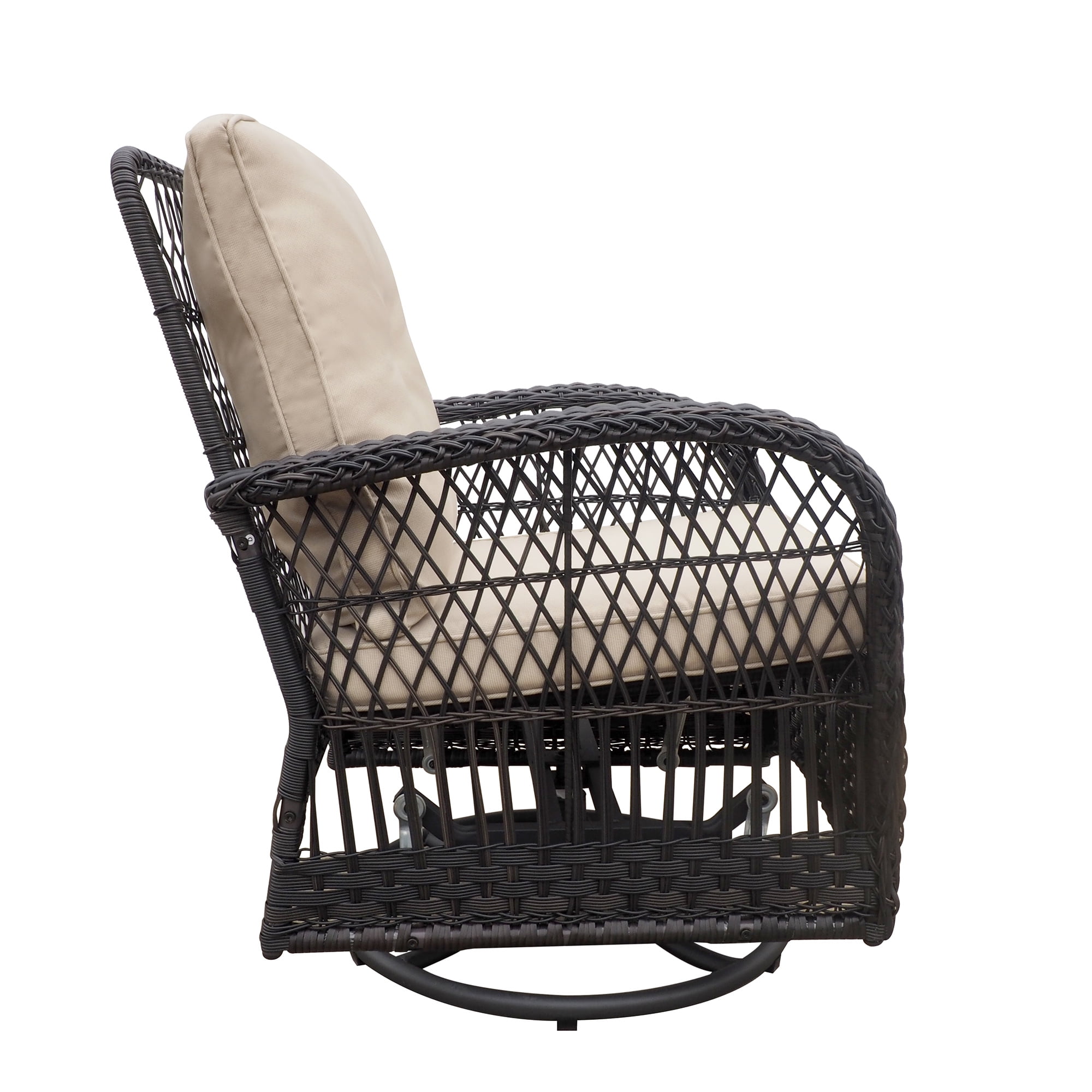 Aimee Lii 3 Pieces Conversation Set, Outdoor Wicker Rocker Swivel Patio Bistro Set, Pool Deck Furniture Set with Rocking Chair and Glass Top Side Table, Khaki Aimee Lii 3 Pieces Conversation Set, Outdoor Wicker Rocker Swivel Patio Bistro Set, Pool Deck Furniture Set with Rocking Chair and Glass Top Side Table, Khaki