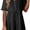Black, variant on Womens V Neck Ruffle Short Sleeve Babydoll Mini Dress Casual A Line Dress for Summer