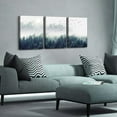 thumbnail image 2 of Hieng Wall Decorations For Living Room Canvas Wall Art For Bedroom Office Wall Decor Misty Forests Trees Wall Paintings Landscape Pictures Artwork Modern Posters Room Home Decor(only canvas), 2 of 6