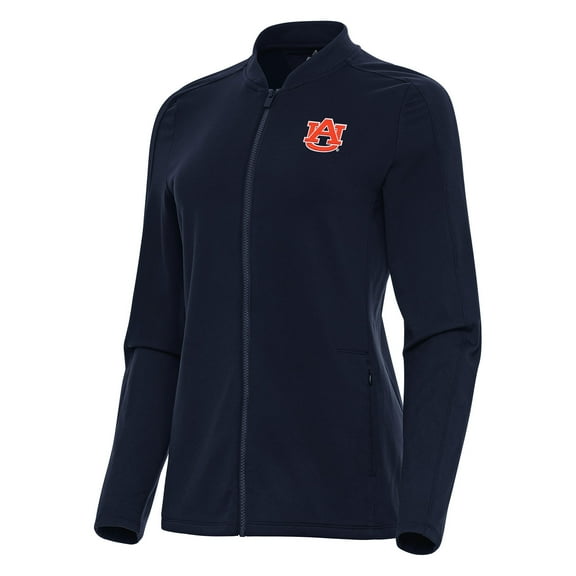 Women's Antigua Navy Auburn Tigers Continual Full-Zip Jacket