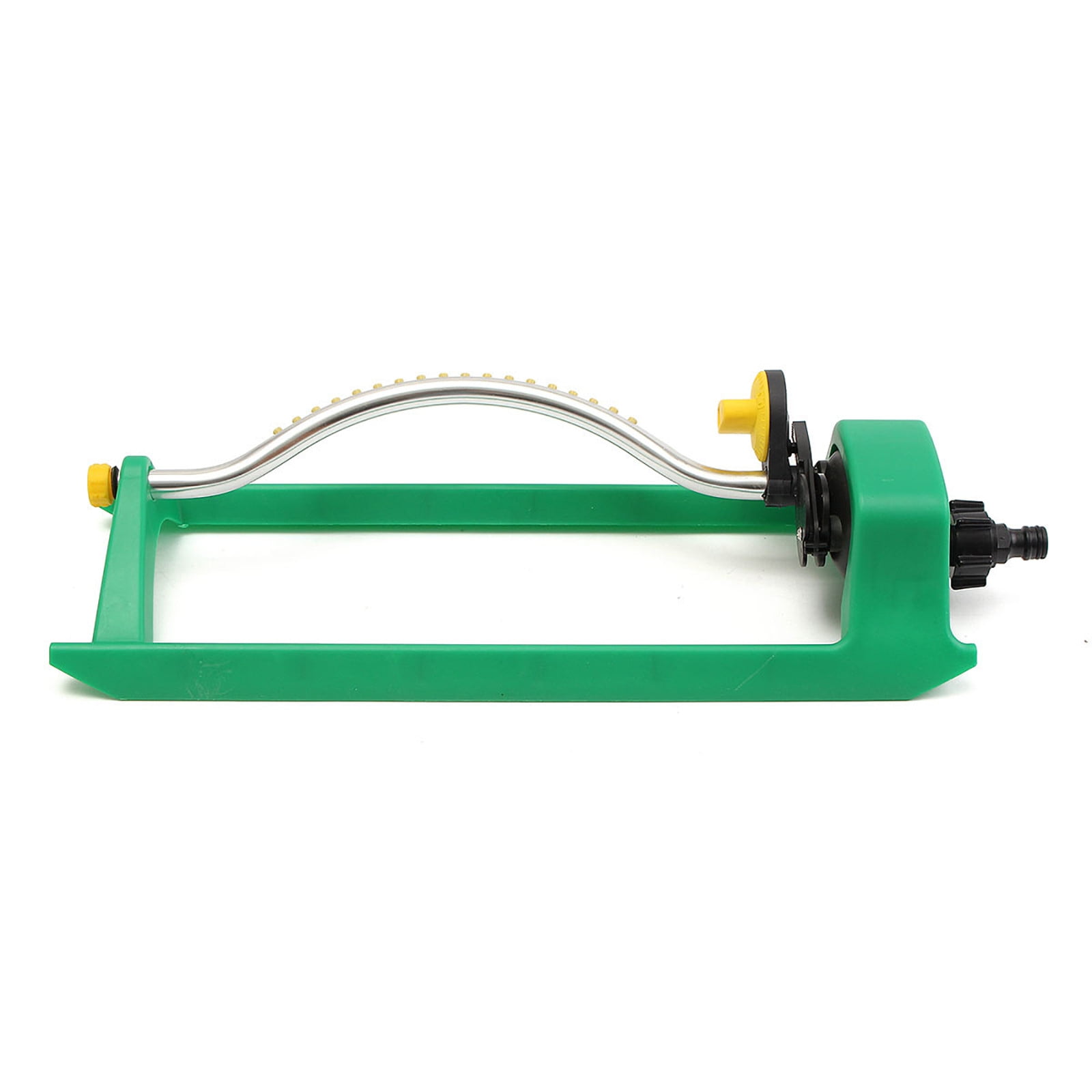 Lawn Sprinkler, Oscillating Sprinkler with 18 Hole Brass Nozzles, Water Sprinkler for Lawn & Garden Covers up to 3,600 sq.ft, Easy Adjust Range Control Green
