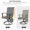 thumbnail image 6 of Grand Patio Outdoor Swivel Dining Arm Chairs - Set of 2, Metal Frame, Mixed Coffee, 6 of 8