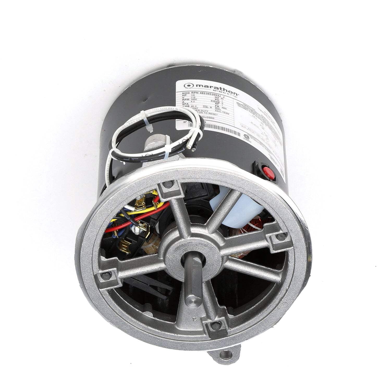 Marathon O004 Oil Burner Motor, Single/Split Phase, 1/4 hp, 3450 rpm, 115V, 4.2 amp