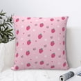 thumbnail image 4 of Yiaed Strawberries Print Pillow Covers Super Soft Decorative Square Throw Pillow Covers Case Cushion Covers for Sofa Couch Bedroom Car Decor（No pillow core）-26"x26", 4 of 7