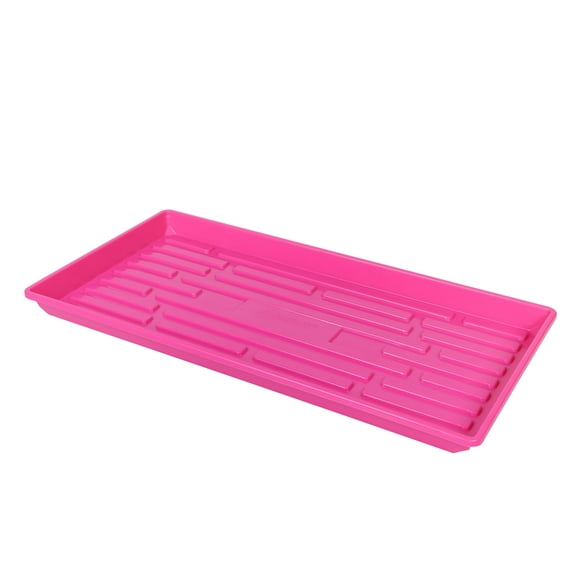 SUNPACK 10” x 20” Heavy Duty Shallow Plastic Seed Starting Tray, Magenta, 1"