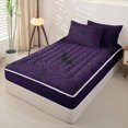 thumbnail image 2 of Homewish Spooky Halloween Spider Web Zipper Twin Comforter Sets with Fitted Sheet and 2 Pillowcases,Flying Bat Pattern Zipper Bedding Set,Purple Black,Black Reversible,4-Piece, 2 of 7