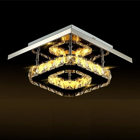 Meigar Led Modern Art Deco Crystal Chandelier Lighting Pendant Flushmount Ceiling Light Fixtures Lamp For Living Dining Study Room Bedroom Foyer