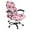 Highland Cattle Love Rose Spots Pink, variant on SCRAWLGOD Eggs Floral Leaf Spots Easter Comfortable Office Chair Cover Easy to Install All-in-One High Back Chair Slipcover Washable Stain Resistant Boss Chair Covers, S