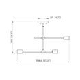 thumbnail image 3 of Z Lite 731-3SF-MB 23.25 in. Modernist Three Light Semi Flush Mount Light, Matte Black, 3 of 7