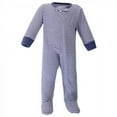 thumbnail image 3 of Touched by Nature Baby Organic Cotton Zipper Sleep and Play 3pk, Blue Whale, Preemie, 3 of 4