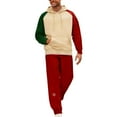 thumbnail image 3 of Christmas 2PC Sweatsuit for Men Long Sleeve Crewneck Print Hoodie Elastic Waist Cuffed Joggers Family Matching Set with Pockets Multicolor-dad M, 3 of 7