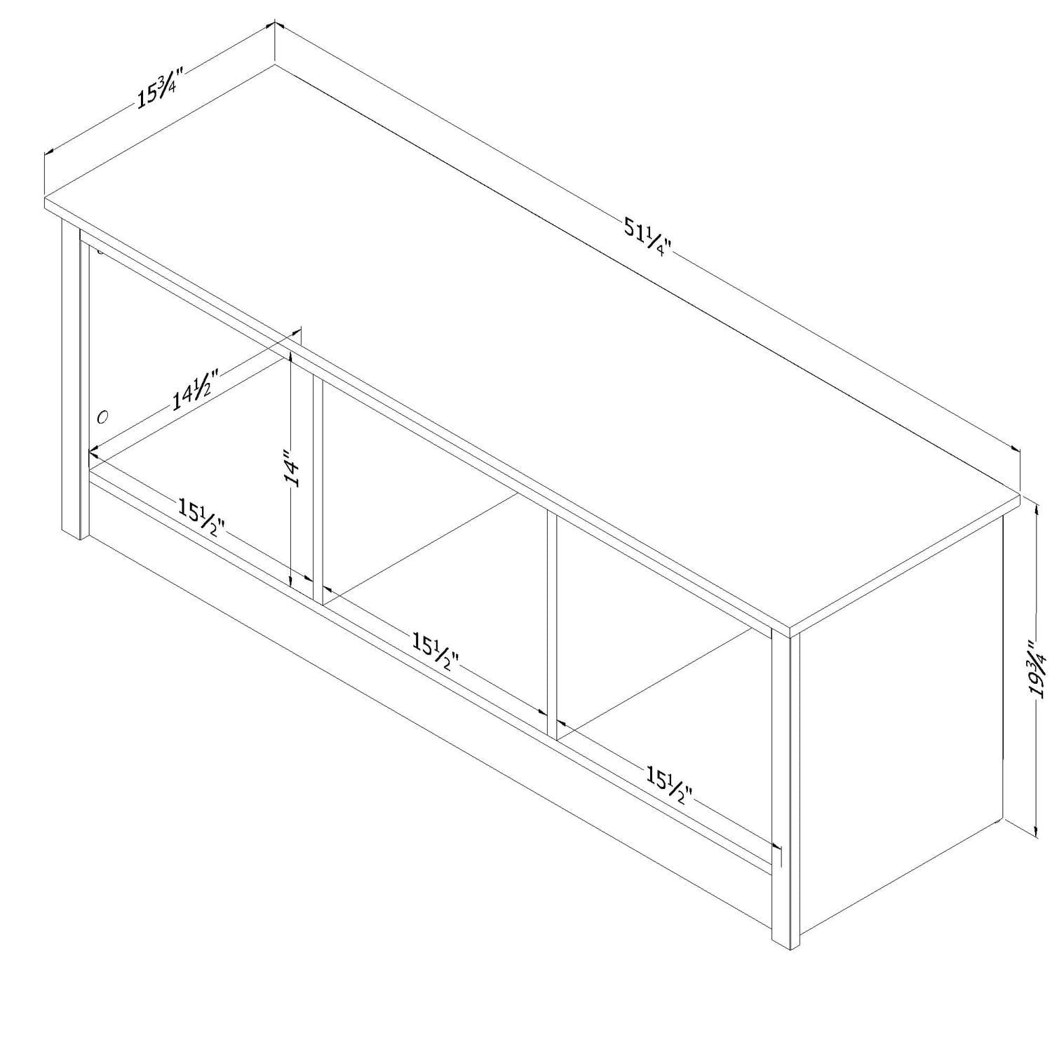 Banc avec rangement de la collection Fernley South Shore